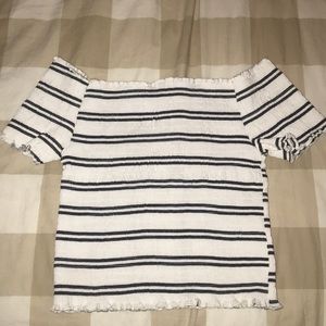 Cropped off the shoulder top